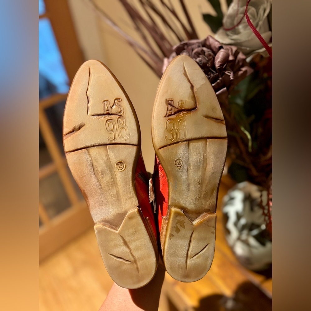 A.S 98 | BNWT LEATHER ANKLE FLATS | size 39 - Picture 7 of 7